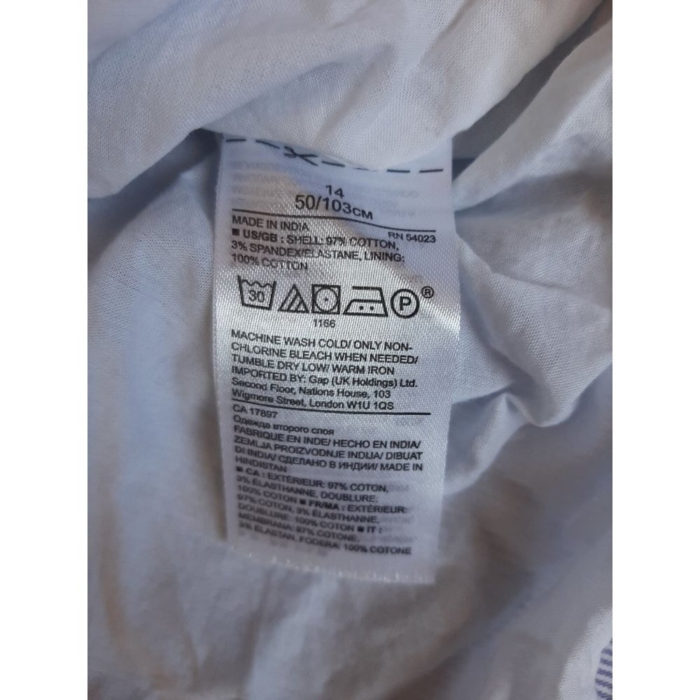 BANANA REPUBLIC TICKING STRIPED DRESS BOW  12 Contemporary  Workwear Preppy - Picture 10 of 10